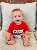 Smocked Flamingo Smocked Mouse & Friends Short Set