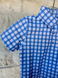 Poppy Kids Blue Heart Check Polo