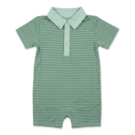 Hollis Baker Green Stripe Romper
