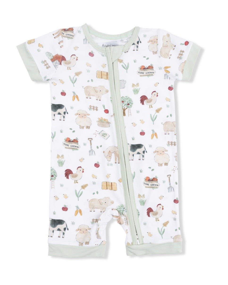 Angel Dear Farm Animals Zip Romper