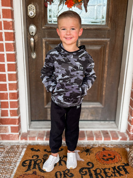 UA Black Camo Pullover 2pc Fleece Set
