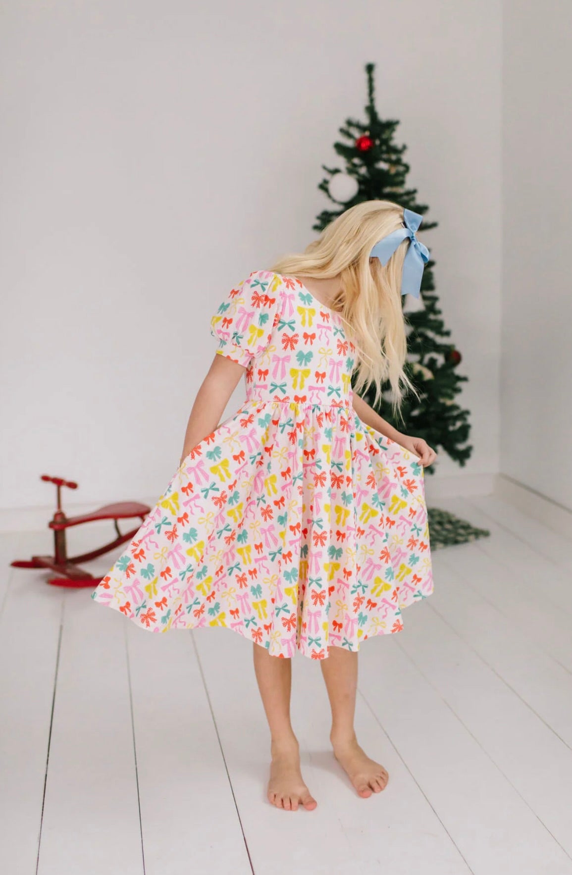 Ollie Jay Holiday Bows Twirl Dress