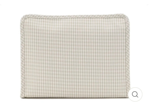 TRVL Gingham Pearl Grey Medium Roadie Zip Pouch