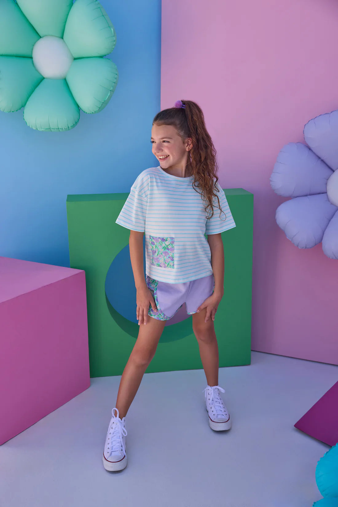 Bisby Tillies Tulips Boxy Tee