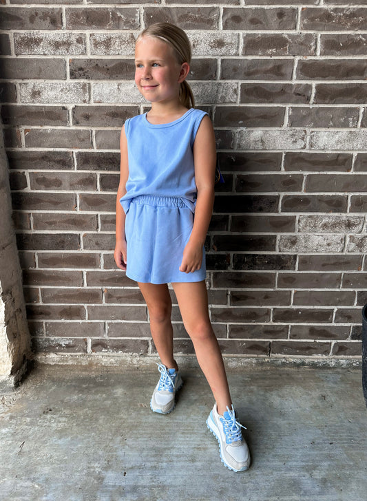 Emma Jean Presley Blue Skort Set