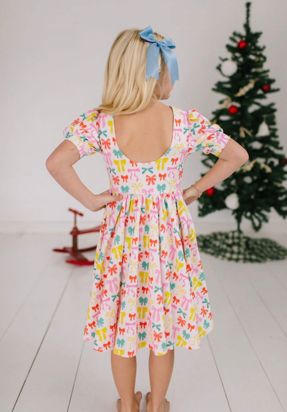 Ollie Jay Holiday Bows Twirl Dress