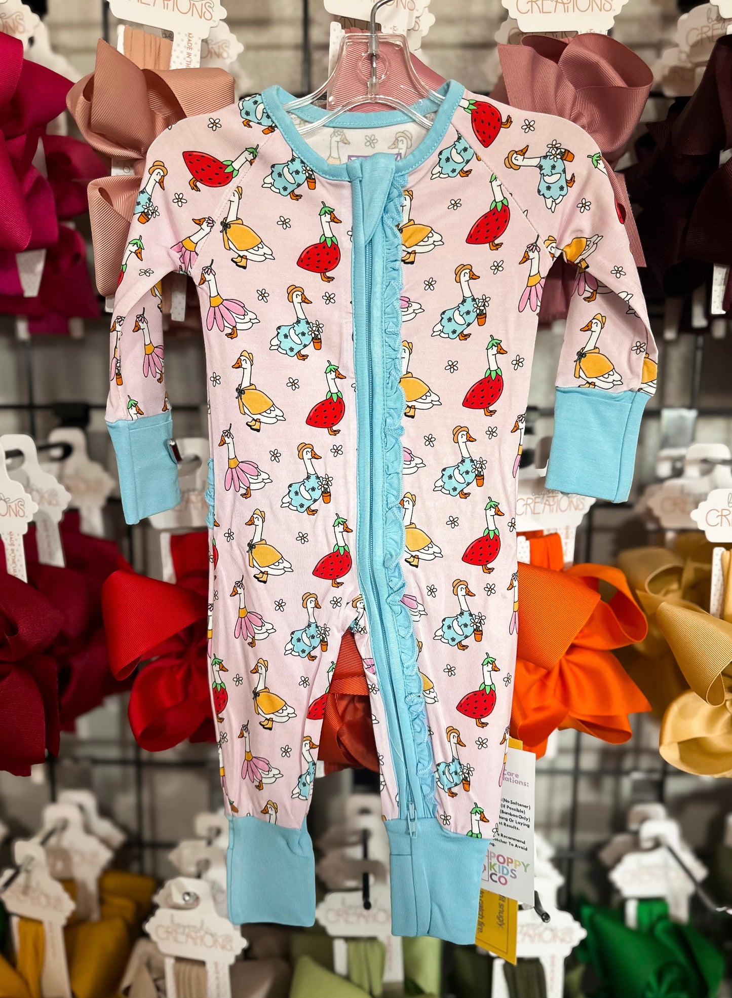 Poppy Kids Silly Goose Ruffle Playsuit