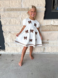 Emma Jean Football Bow Layered Dress