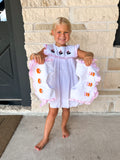 Smocked Flamingo 4 in 1 Interchangeable Fall Swiss Dot Dress