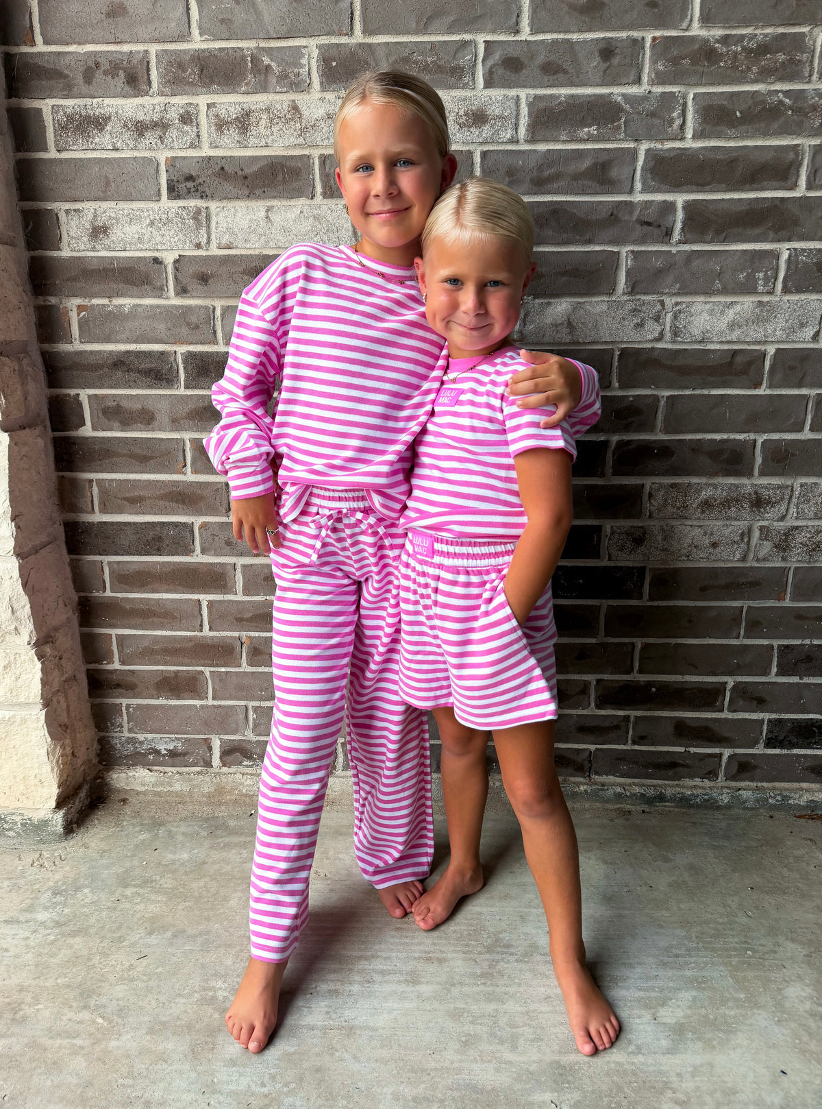 Lulu Mac Bubblegum Stripe LS Top