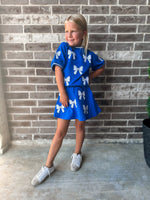 Belle Cher Royal & White Bows Skort