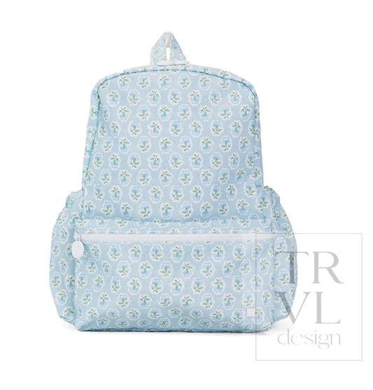 TRVL Blue Floral Backpack