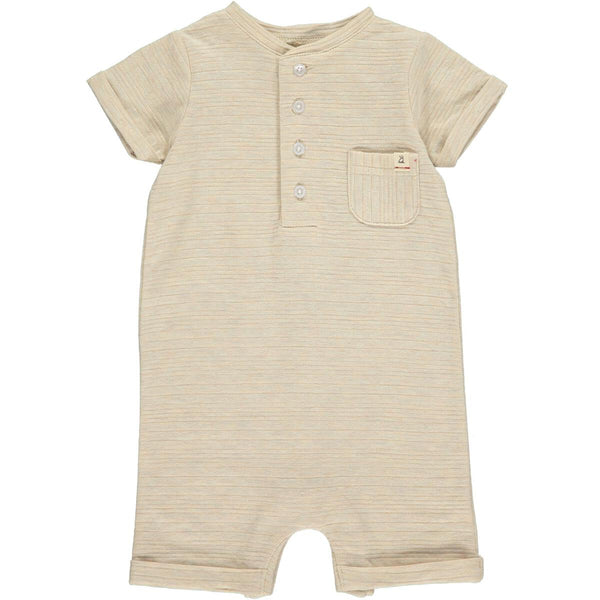 Me & Henry Beige Ribbed Romper