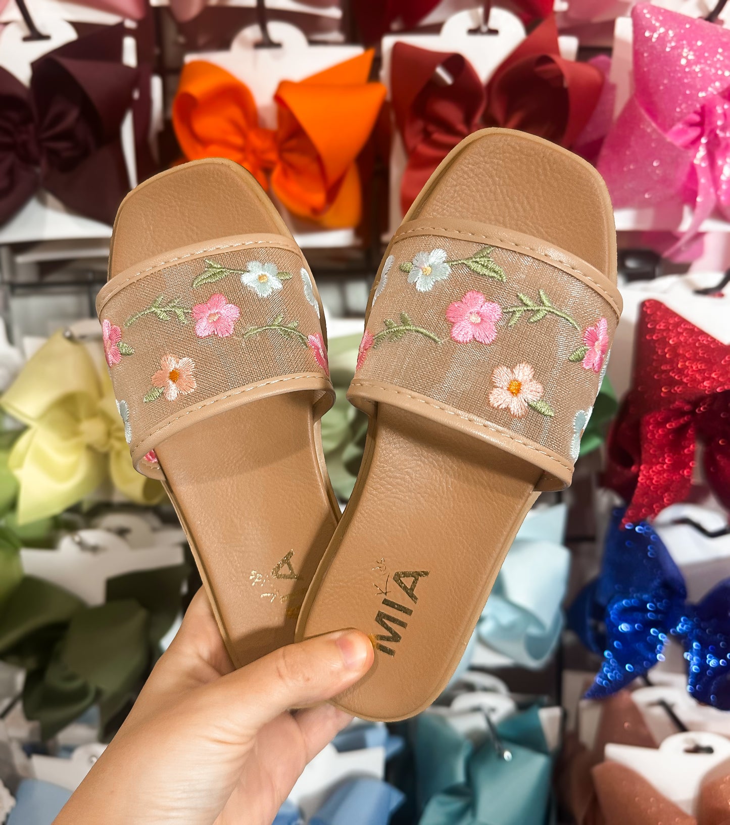 Mia Embroidered Floral Sandal