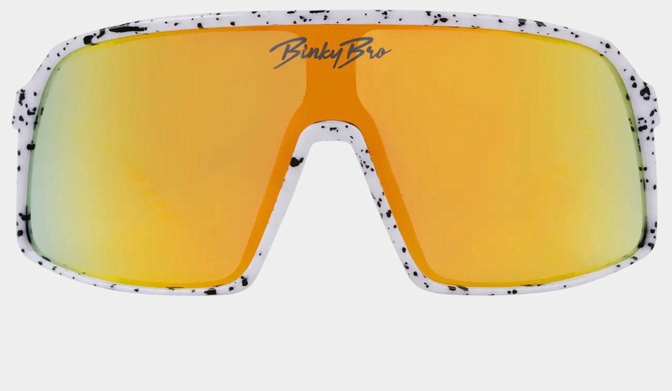 Binky Bro White Speckled Framed Sunglasses