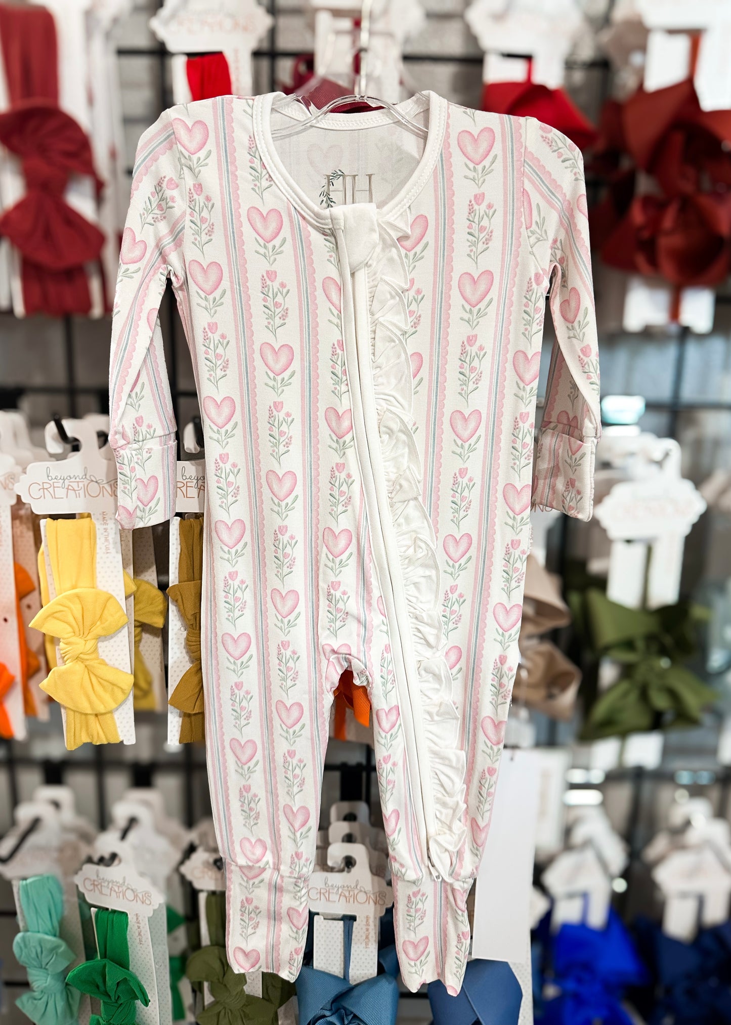 Hamner Hill Floral Heart Ruffle Playsuit