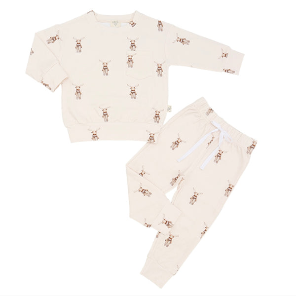 NTRL CO Moose On The Loose Jogger Set