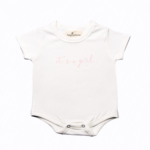 Tiny Victories SS Onesie - “It’s A Girl”