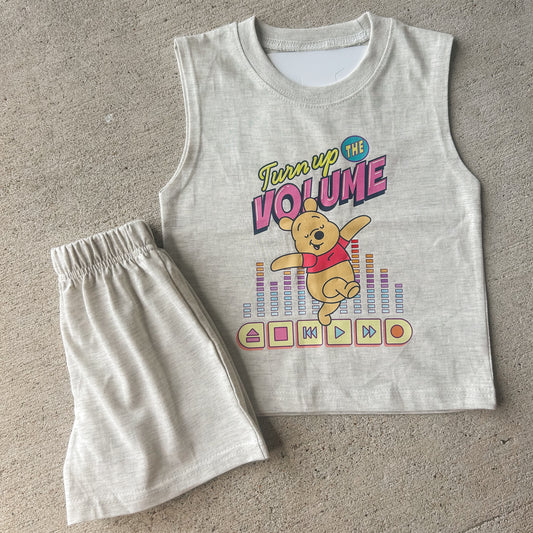 Retro Pooh Tank + Short Set