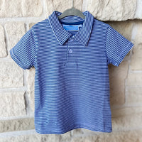 Trotter Street Blue Stripe Game Day Polo