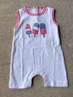 Magnolia Baby Red, White & Yum Romper
