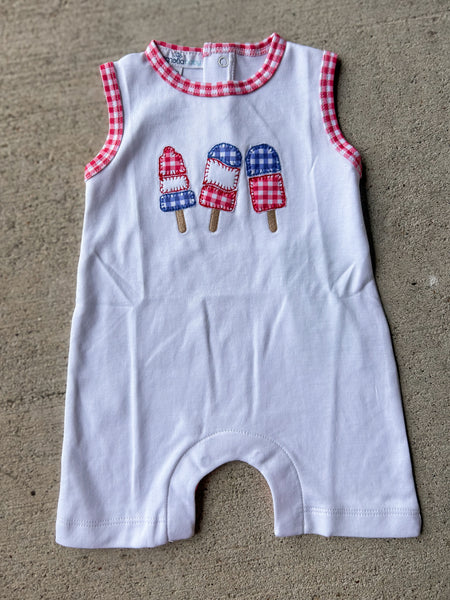 Magnolia Baby Red, White & Yum Romper