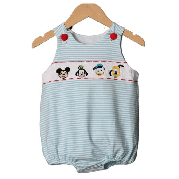 Smocked Flamingo Smocked Mouse & Friends Boy Bubble