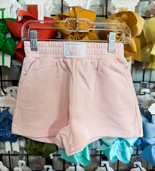 Lulu Mac Light Pink Terry Cloth Cotton Short