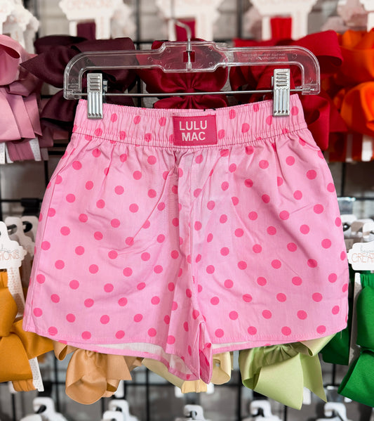 Lulu Mac Light Pink/Pink Small Polka Dots Short