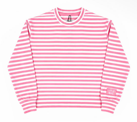 Lulu Mac Bubblegum Stripe LS Top