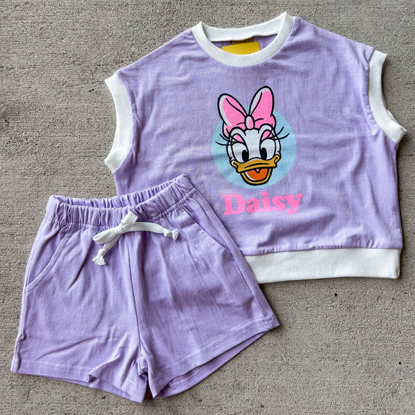 Purple Daisy Tank + Short Set