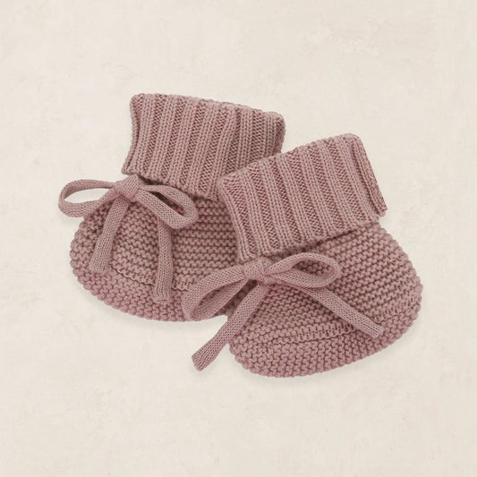 Lou Lou Mauve Knit Booties