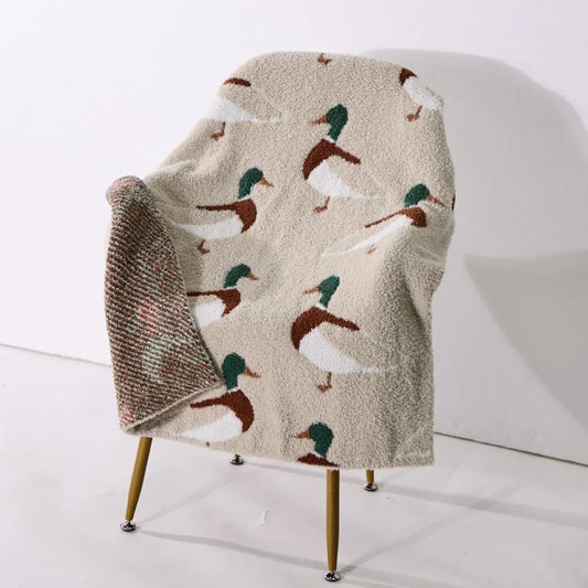 Velvet Fawn Simple Mallard Chenille Blanket
