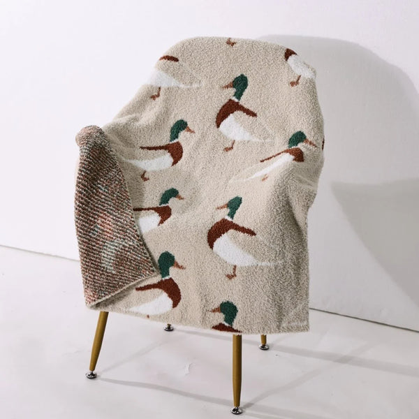 Velvet Fawn Simple Mallard Chenille Blanket