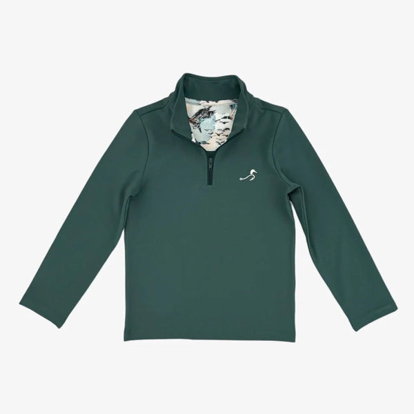 Velvet Fawn Beau Quarter Zip Mallard Green