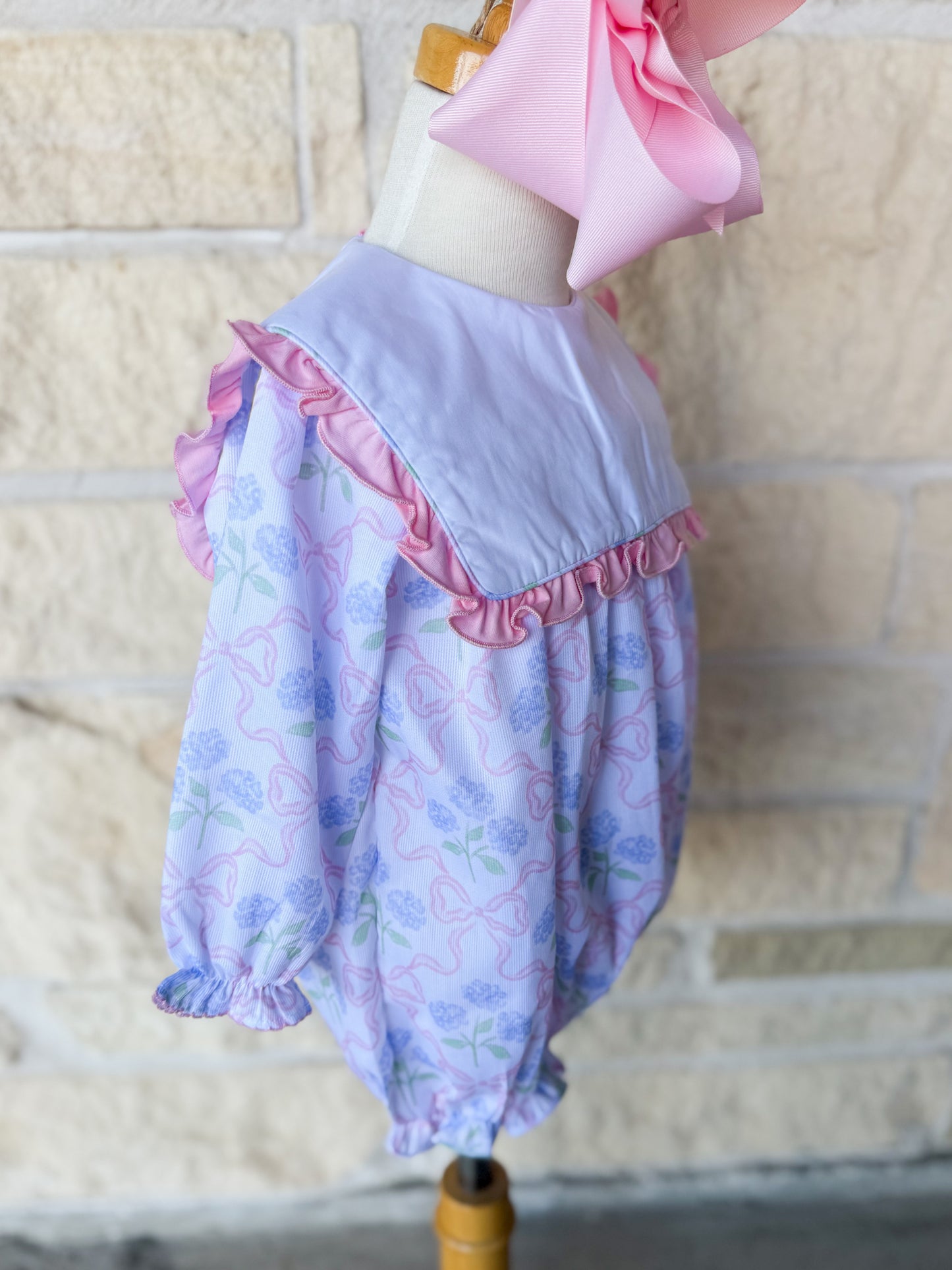 Smocked Flamingo Sweet Magnolia Bib Bubble