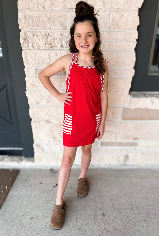 Good Girl Red Stripe Shortie Dress