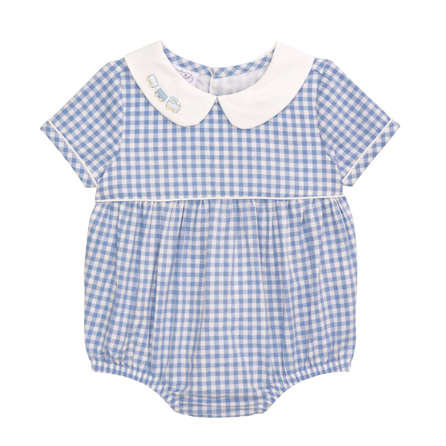 Mud Pie Train Layette Gingham Bubble