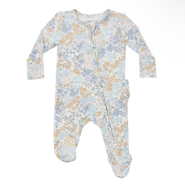 Angel Dear Edith Floral Ruffle Footie