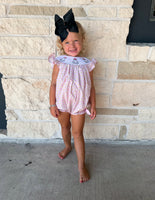 Smocked Flamingo Floral Cowgirl Ghost Bubble