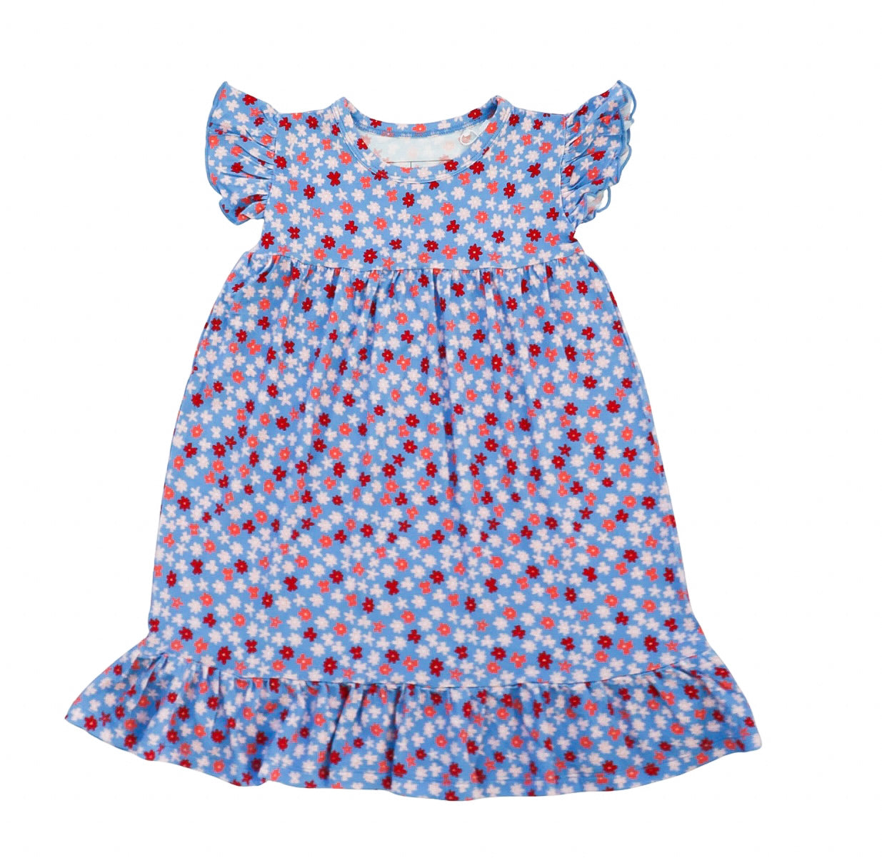 Hollis Baker Blue Ditsy Floral Gown