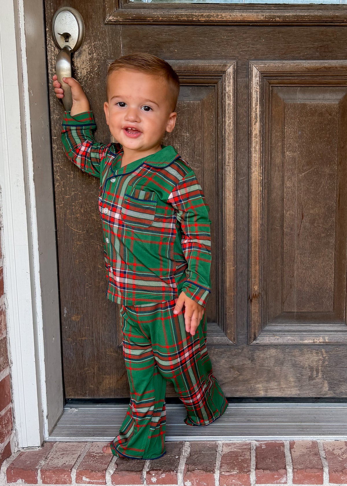 Hollis Baker Green Christmas Plaid Jammies