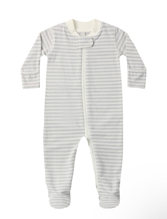 Quincy Mae Cloud Stripe Footie