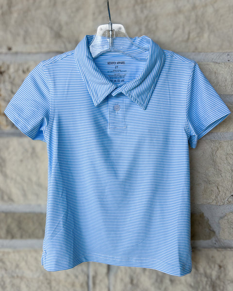 Meripex Light Blue Stripe Polo