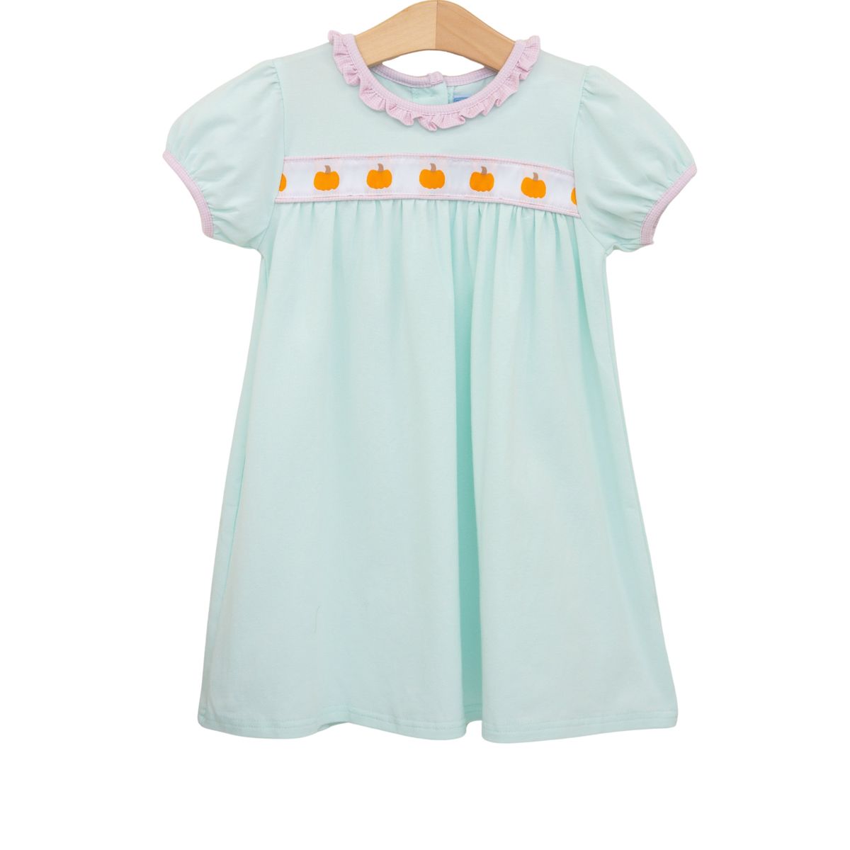 Trotter Street Kids Pumpkin Ruffle Dress