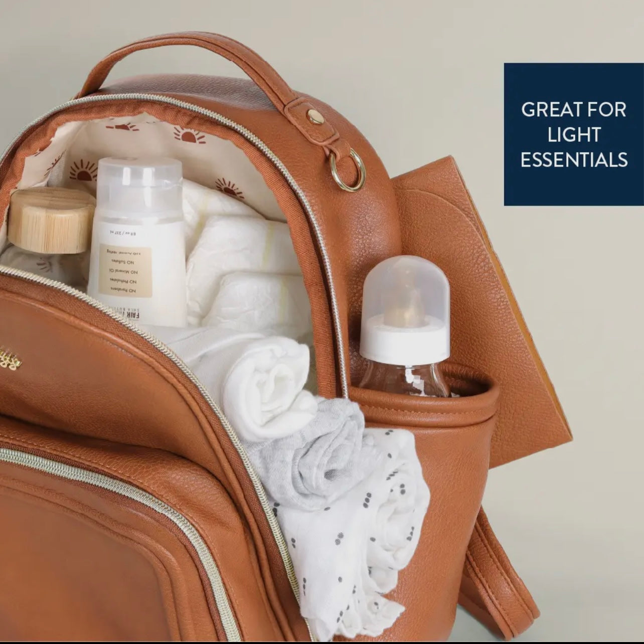 Itzy Ritzy Cognac Mini Diaper Bag