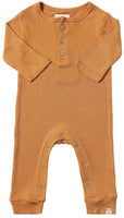 Me & Henry Burnt Orange Mason Ribbed Romper