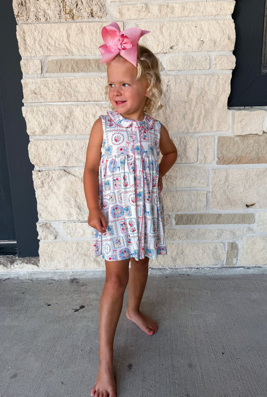 Angel Dear Floral Patchwork Dress