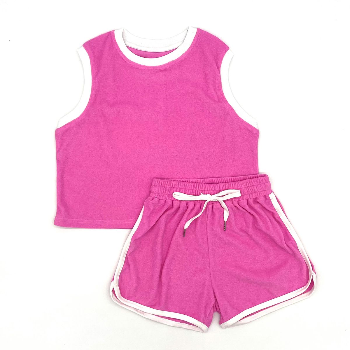 Blended Spirit Pink Terry Cloth Short Set