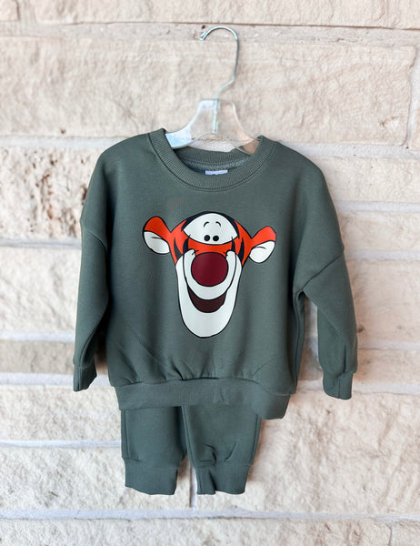 Green Tigger Sweat Set